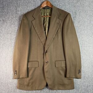 Vintage Baldessarini Hugo Boss Sport Coat Made in Italy Cotton Herringbone – 36R